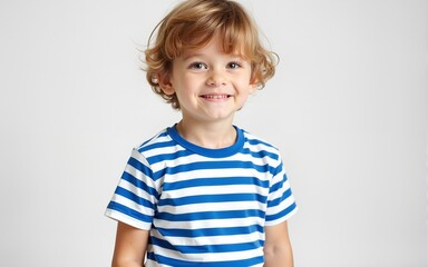 Classic blue and white striped kids t shirt perfect summer outfit soft cotton short sleeves casual. High quality