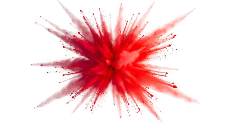Red and White Paint Explodes on Black Background: A Graphic Design Resource