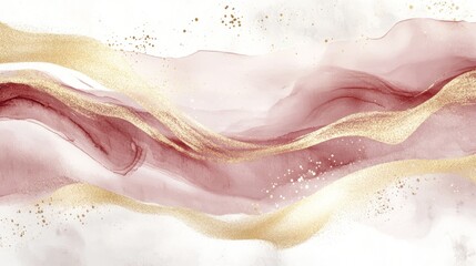Obraz premium Elegant rose and gold watercolor background for invitations and designs