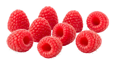 Raspberries with Transparent Background