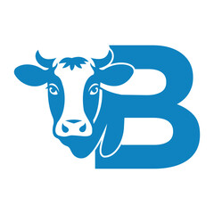 Initial Caw Logo combine with letter B vector template