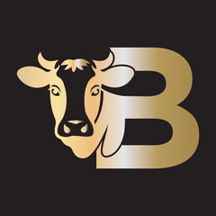 Initial Caw Logo combine with letter B vector template