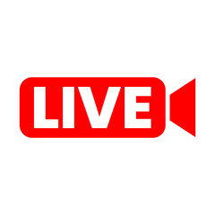 live streaming symbol, Red Transparent Lower Third Live Streaming icon