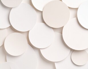 Seamless Neutral Tone Overlapping Circles Abstract Background, Soft and Balanced