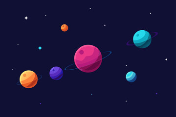 Fototapeta premium solar system in space