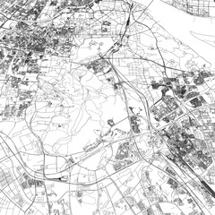 Naklejka premium 3D illustration of city and urban in Nanjing China