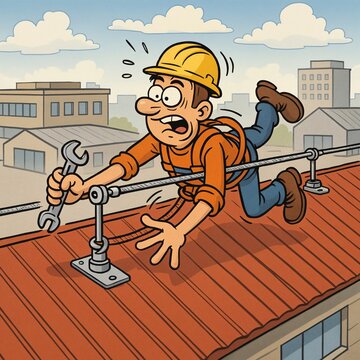 Lavoro in quota linea vita orizzontale