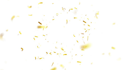 golden falling confeti on transparent background. Holiday confetti, 3D Dynamic golden confetti. 3d render Golden confetti burst for celebrate isolated on transparent background. confeti png,