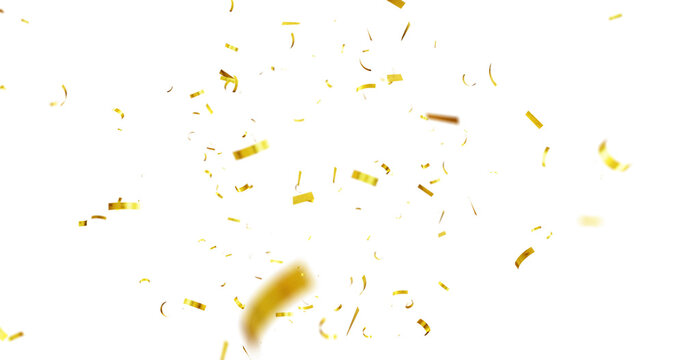 golden falling confeti on transparent background. Holiday confetti, 3D Dynamic golden confetti. 3d render Golden confetti burst for celebrate isolated on transparent background. confeti png,