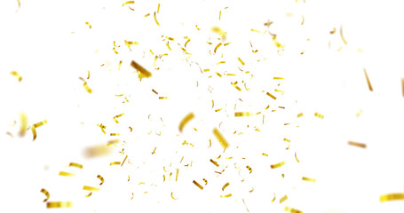 golden falling confeti on transparent background. Holiday confetti, 3D Dynamic golden confetti. 3d render Golden confetti burst for celebrate isolated on transparent background. confeti png,
