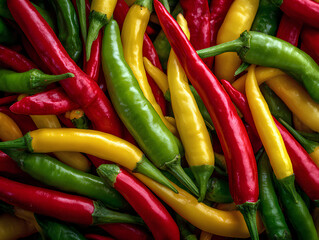 red and green chili peppers