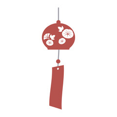 Wind Chime Icon – Japanese Seasonal Motif (Vector)