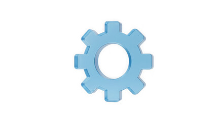 Gear Symbol: A simple yet powerful gear symbol, a visual representation of mechanical processes and technological innovation, rendered in a soft and clean style. 