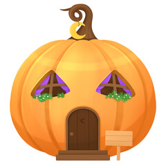 Halloween Pumpkin House