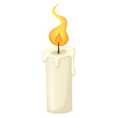 Halloween Magic Burning Candle Clipart