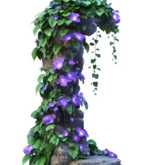 glowing fantasy tropical vines with bioluminescent flowers