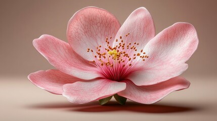 Gentle Pink Blossom Close-Up, A Study in Delicate Floral Beauty and Subtle Elegance