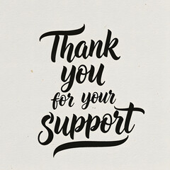 Thank You for Your Support A Handwritten Gratitude Illustration