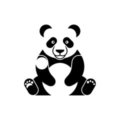 Naklejka premium Panda logo vector