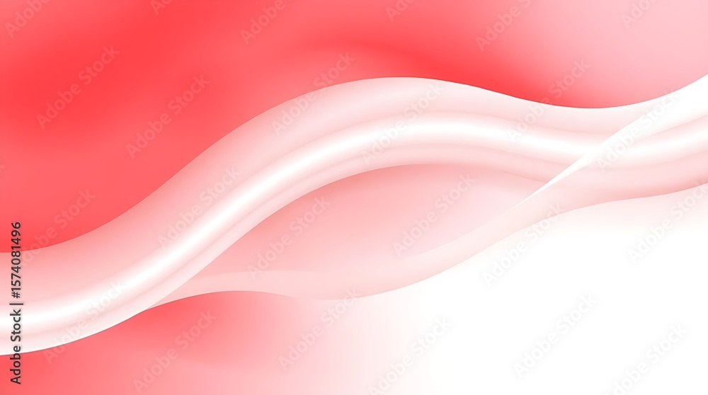 Aufkleber delicate coral background with flowing white ribbon, perfect for subtle design elements and soft pre