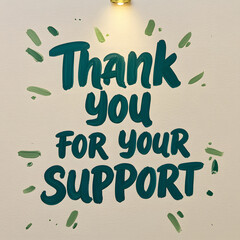 Thank You for Your Support A Hand-Lettered Gratitude Illustration