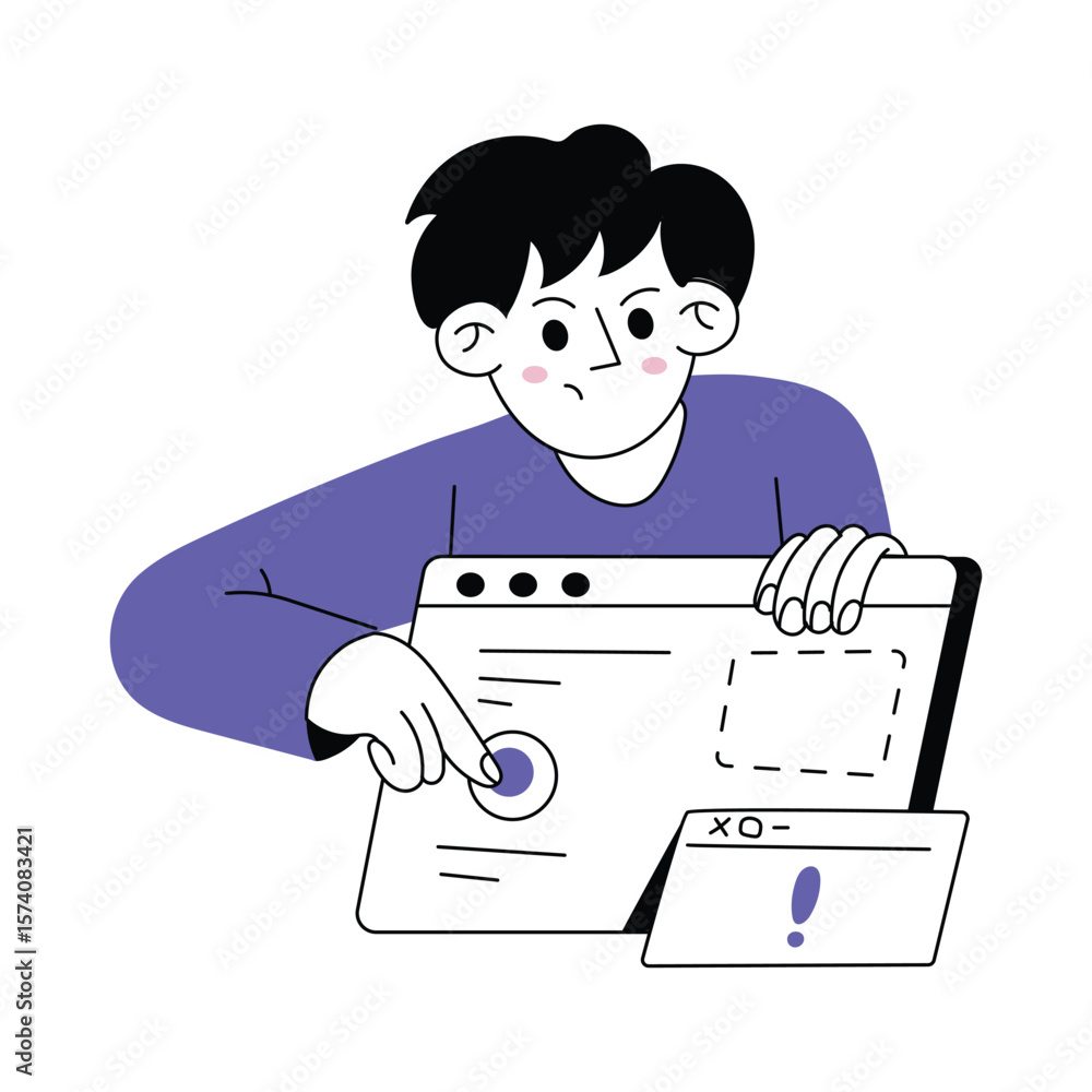 Poster web error vector illustration. eps 10 file