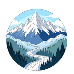 dynamic planet with towering mountain ranges that rival the grandeur of the Himalayas' Mount Everest and the rugged Andes on white background