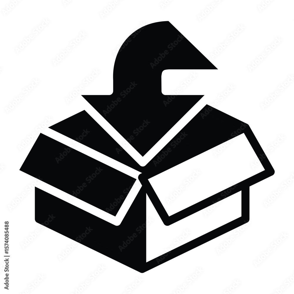 Poster packaging solid icon vector design good for web or mobile app