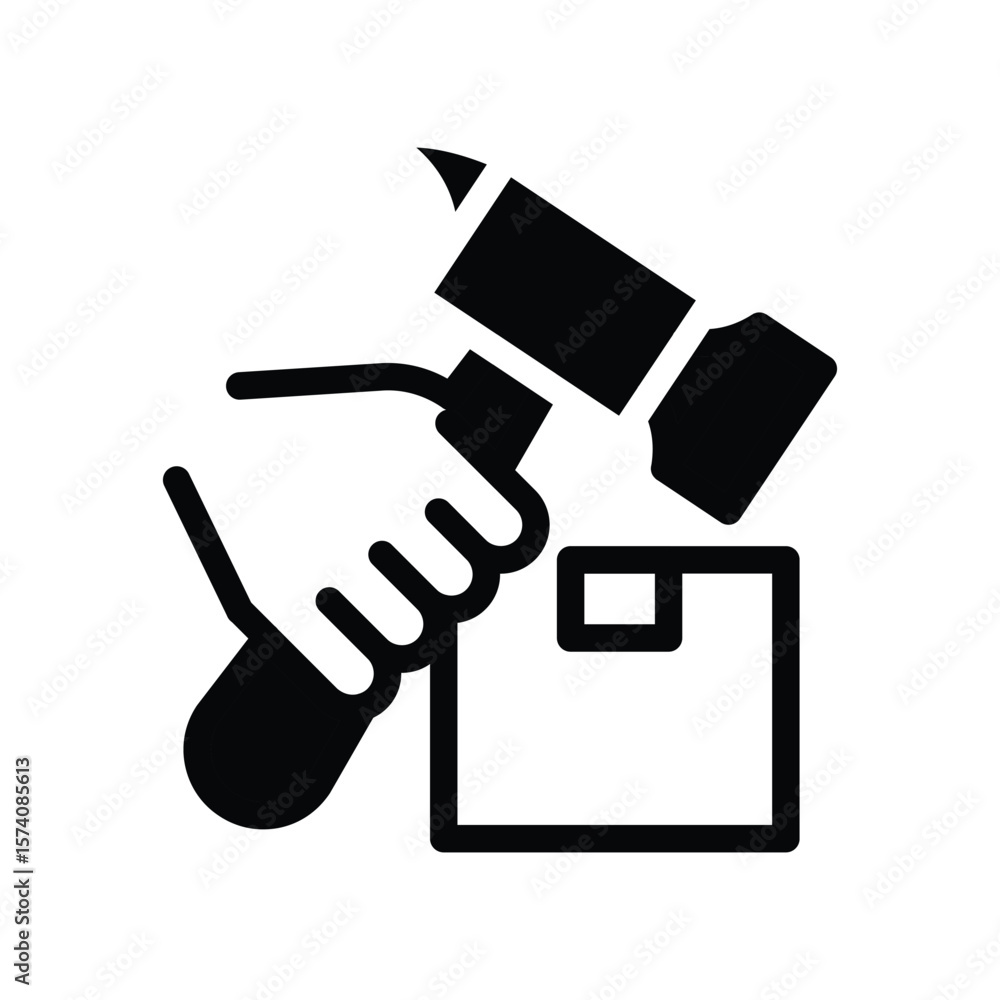 Poster production solid icon vector design good for web or mobile app