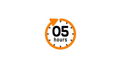 24 hours illustration.  Timer clock icon symbol.