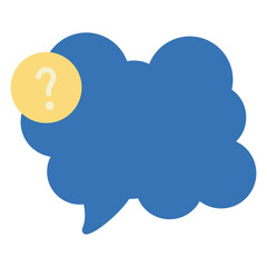Rectangle with cup-shaped bulb icon and a question mark.