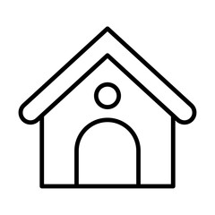 
Illustration showing a black icon of a dog accessory (food, leash, carrier, etc.) on a white background