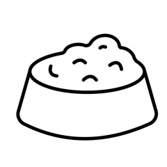 
Illustration showing a black icon of a dog accessory (food, leash, carrier, etc.) on a white background