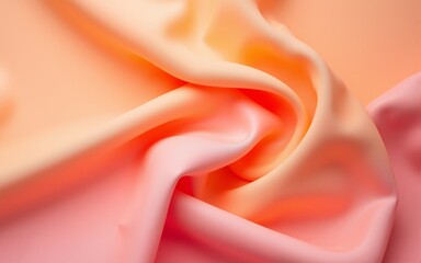 Background texture of orange pink woven fabric for wear made of soft cotton. Spring and summer season. High quality