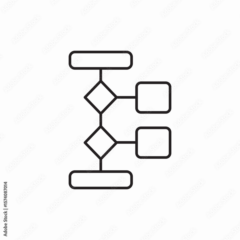 Poster flowchart connection icon vector sign