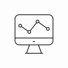 graph analytics icon vector sign