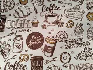 texture of print fabric striped for abstract background and design
