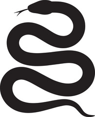 snake black silhouette vector, Simple silhouette Design vector icon with white background. Halloween clipart illustration
