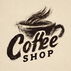 Vintage Coffee Shop Logo Design.