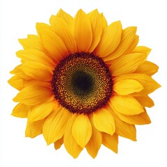Obraz premium Isolated Sunflower Blossom Radiates Beauty, Isolated Background Suggests Design Use