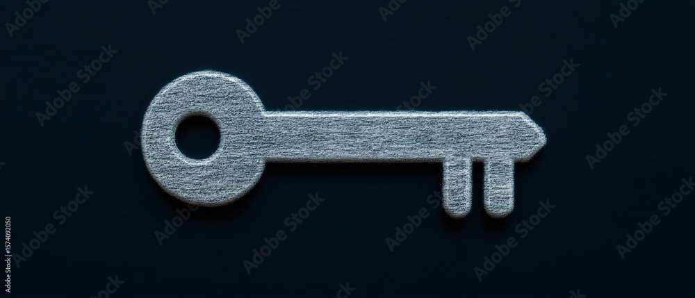 Poster unlocking potential the symbolism of a key in modern design digital space 3d rendering minimalist ae