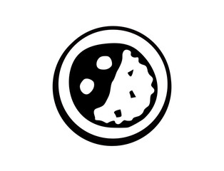 Meal icon 21A-2 : Curry, rice, plate, food, restaurant, cutlery, dinner, dish, icon, kitchen, 