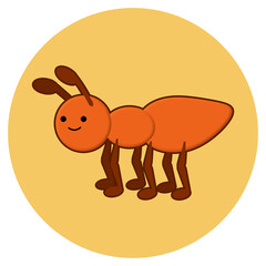 vector illustration of a cartoon ant