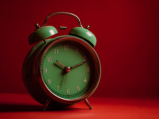green alarm clock