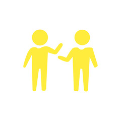 Greeting and Communication Icon／挨拶・対話する人物のピクトグラム
