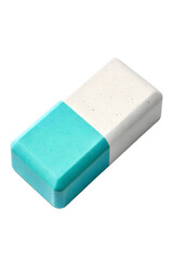 Aqua and White Two-Tone Eraser