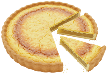 Isolated Caramel Apple Pie Dessert Slice Portion