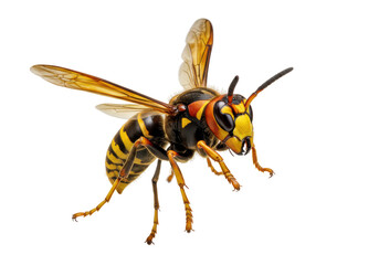Isolated Detailed Close-up of a Yellow Jacket Wasp