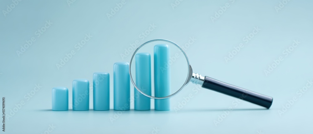 Aufkleber analyzing business growth trends office environment graphical representation indoor close-up view da