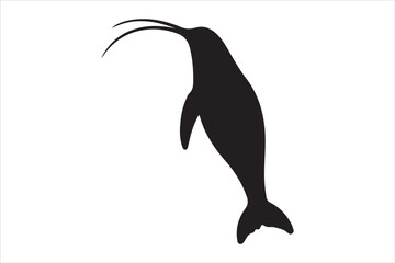 Obraz premium Sea Animals Silhouette Vector Set 